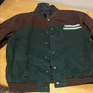 Men's Brown and Green Jacket